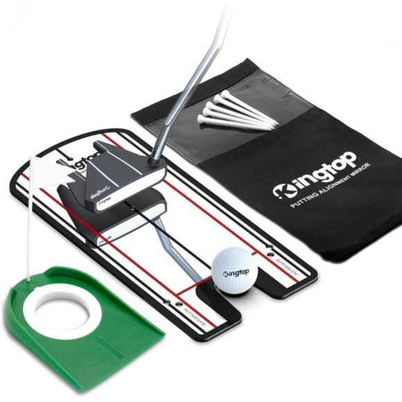 Golf Putting Alignment Mirror with Putting Cup Combo,Portable Swing Training Aid - Picture 1 of 7